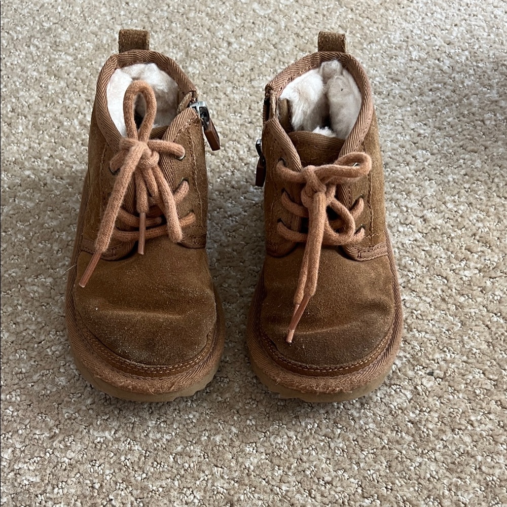 UGG Tan Kids Boots with Cozy Lining
